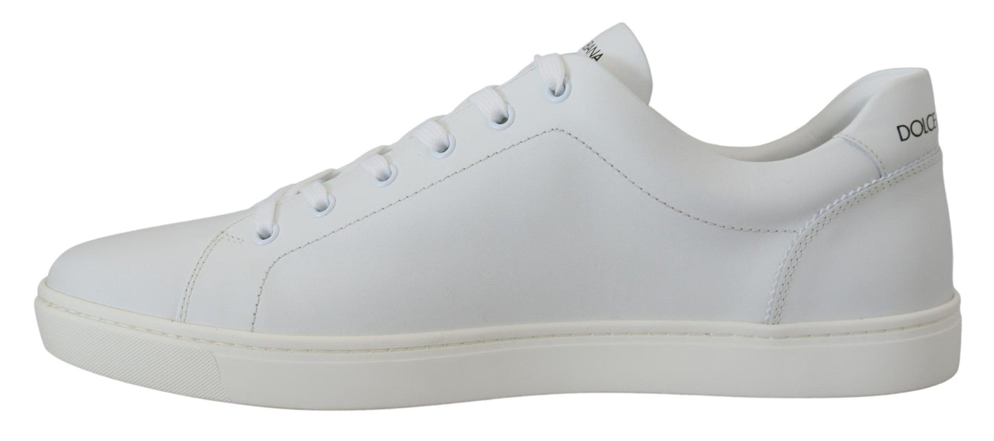 Dolce & Gabbana Elegante Witte Leren Heren Sneakers