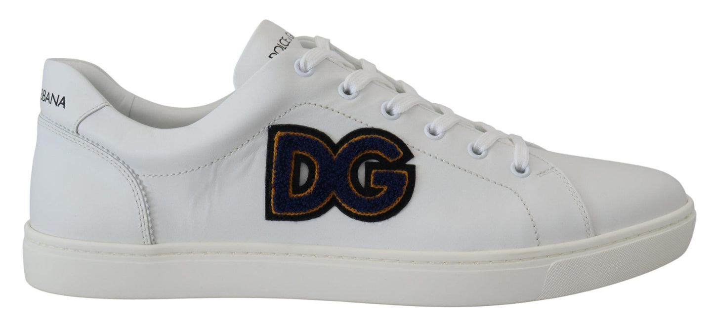 Dolce & Gabbana Elegante Witte Leren Heren Sneakers