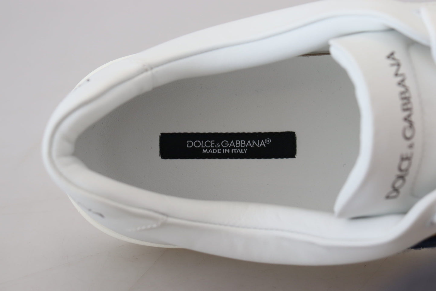 Dolce & Gabbana Elegante Witte Leren Heren Sneakers