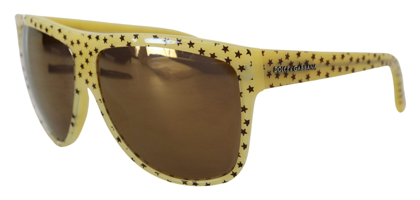 Dolce & Gabbana Stellar Chic vierkante zonnebril in geel