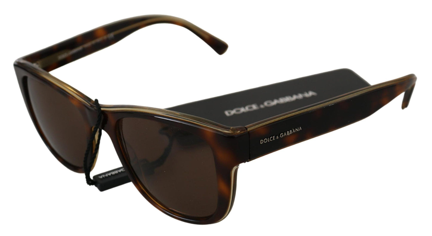 Dolce & Gabbana Chic Unisex Bruine Acetaat Zonnebril