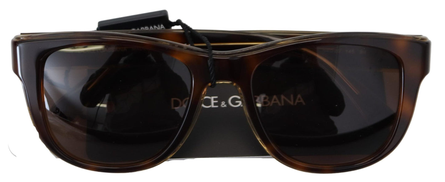 Dolce & Gabbana Chic Unisex Bruine Acetaat Zonnebril