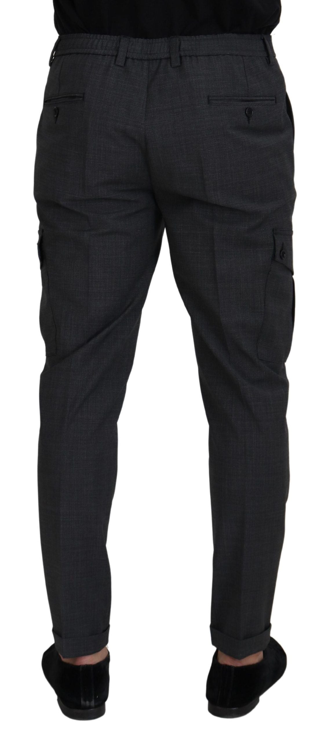 Dolce & Gabbana Elegante Geruite Slim Fit Cargobroek