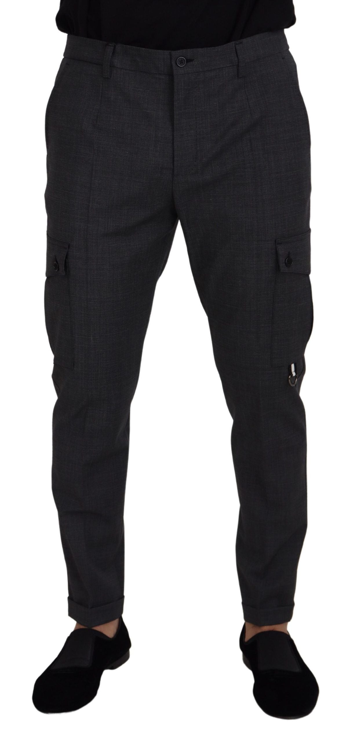 Dolce & Gabbana Elegante Geruite Slim Fit Cargobroek