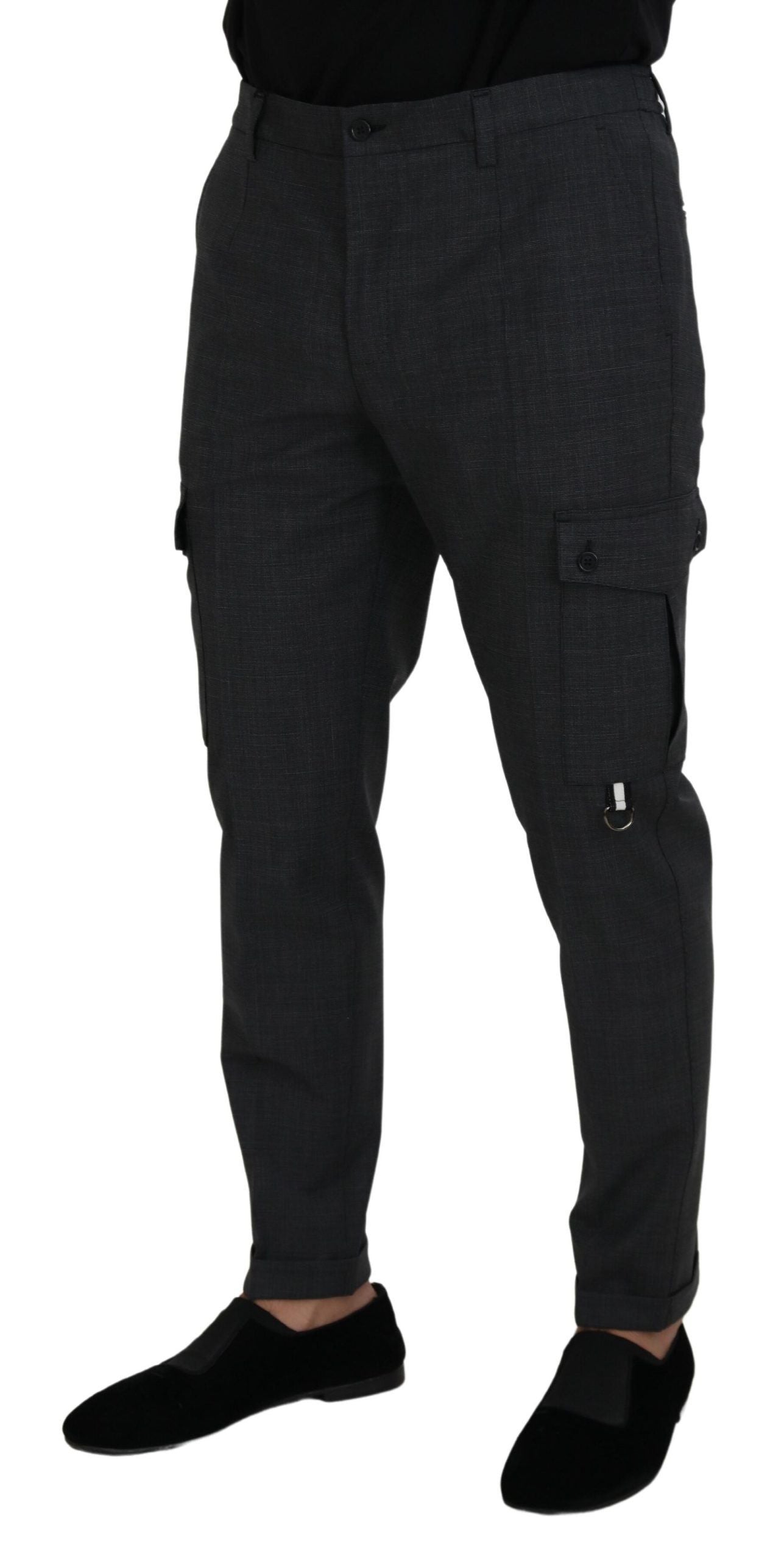 Dolce & Gabbana Elegante Geruite Slim Fit Cargobroek