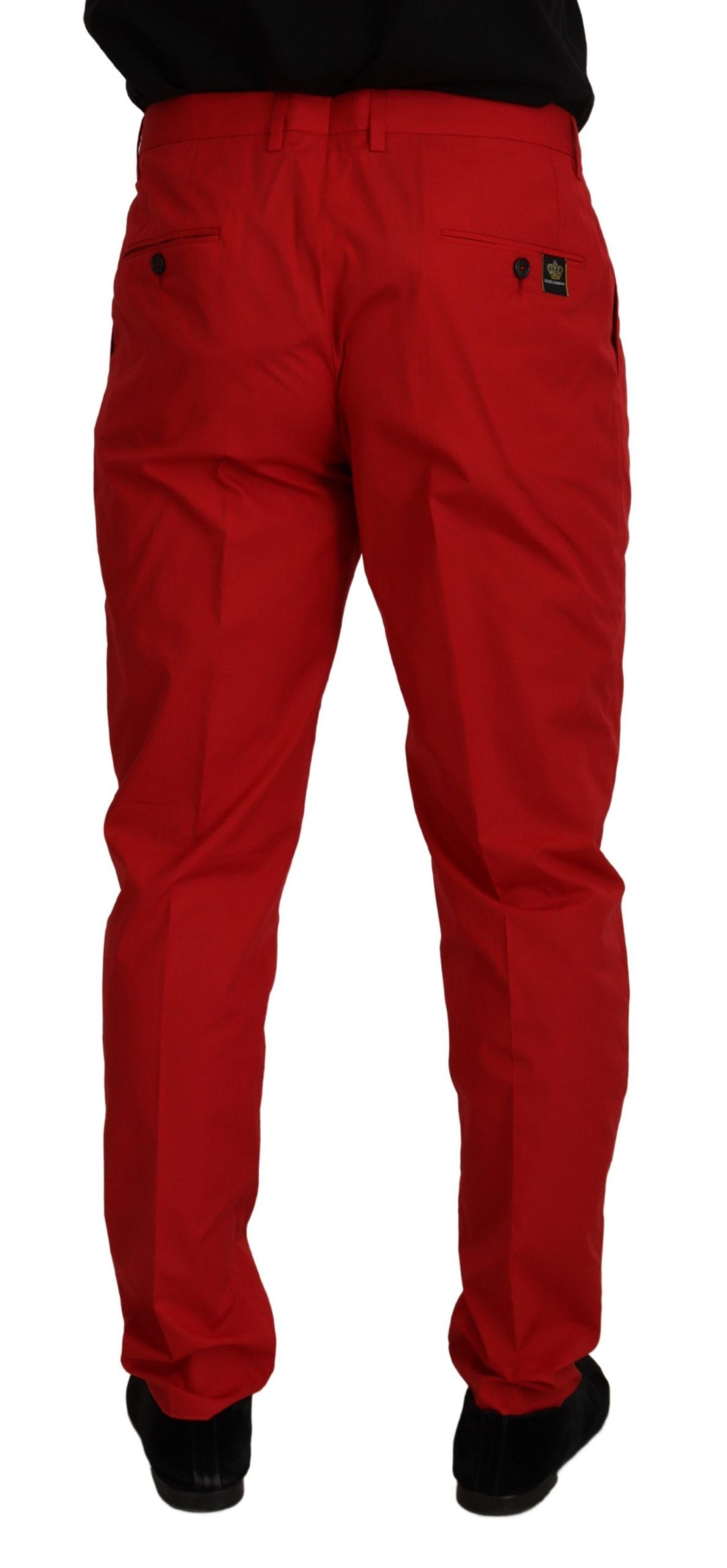 Dolce & Gabbana Elegante Slim Fit Crimson Chino