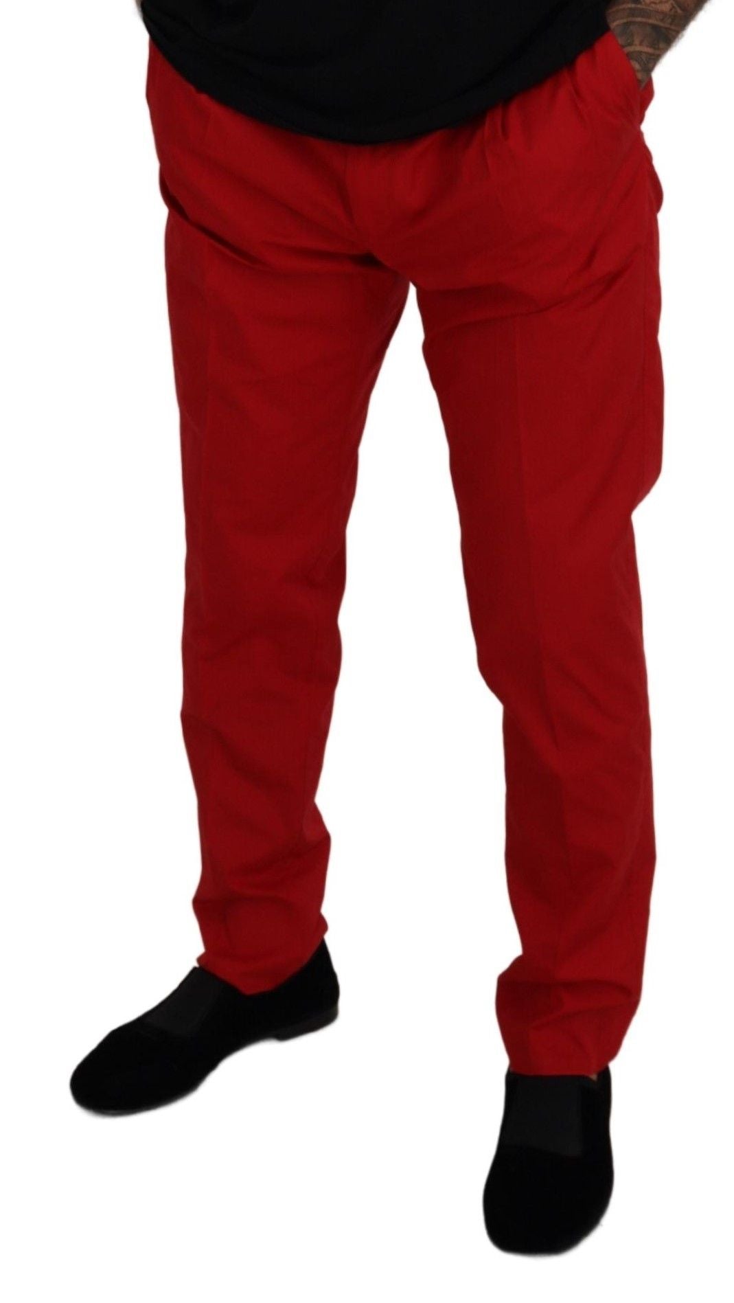 Dolce & Gabbana Elegante Slim Fit Crimson Chino