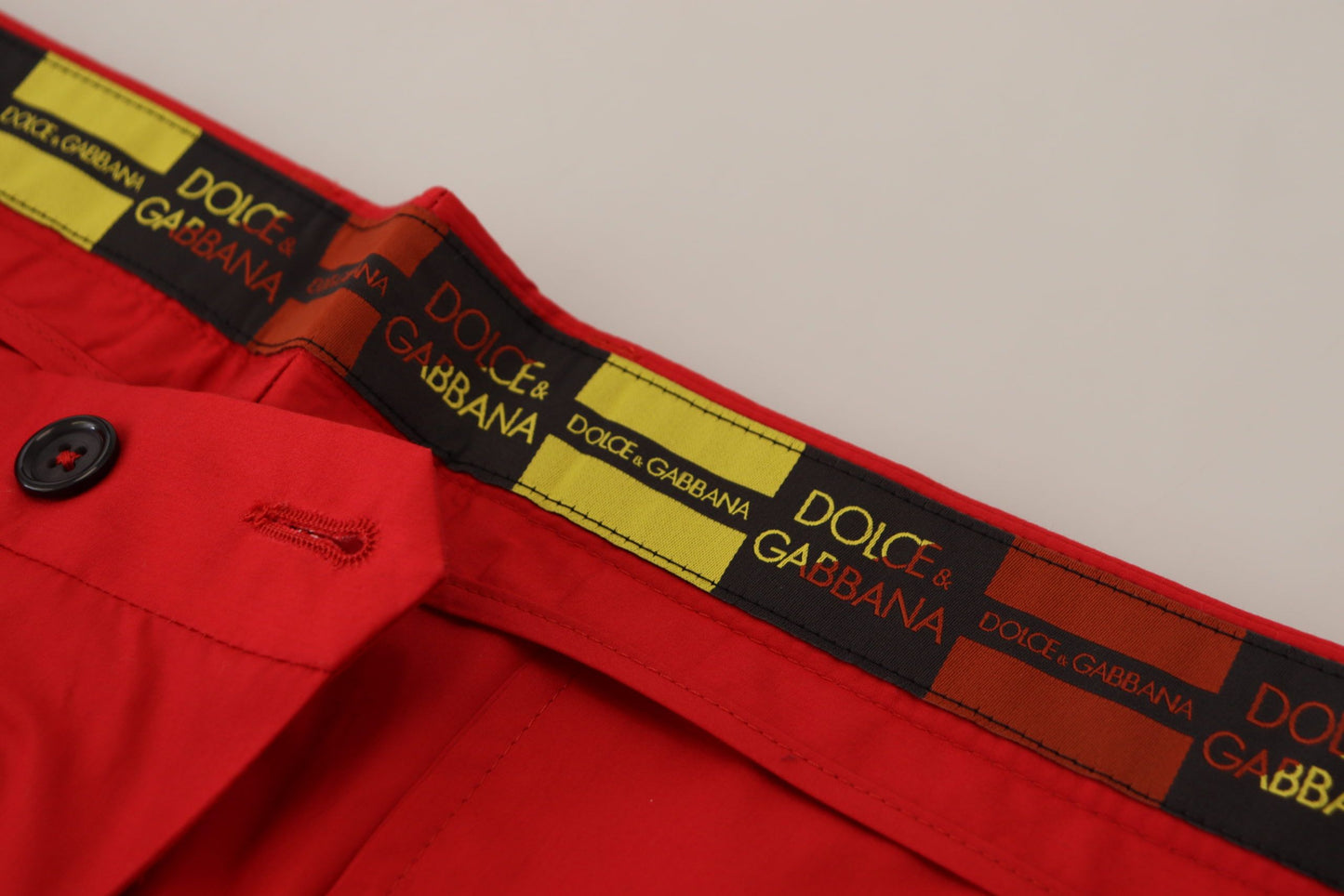 Dolce & Gabbana Elegante Slim Fit Crimson Chino