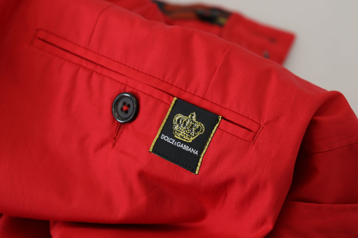 Dolce & Gabbana Elegante Slim Fit Crimson Chino