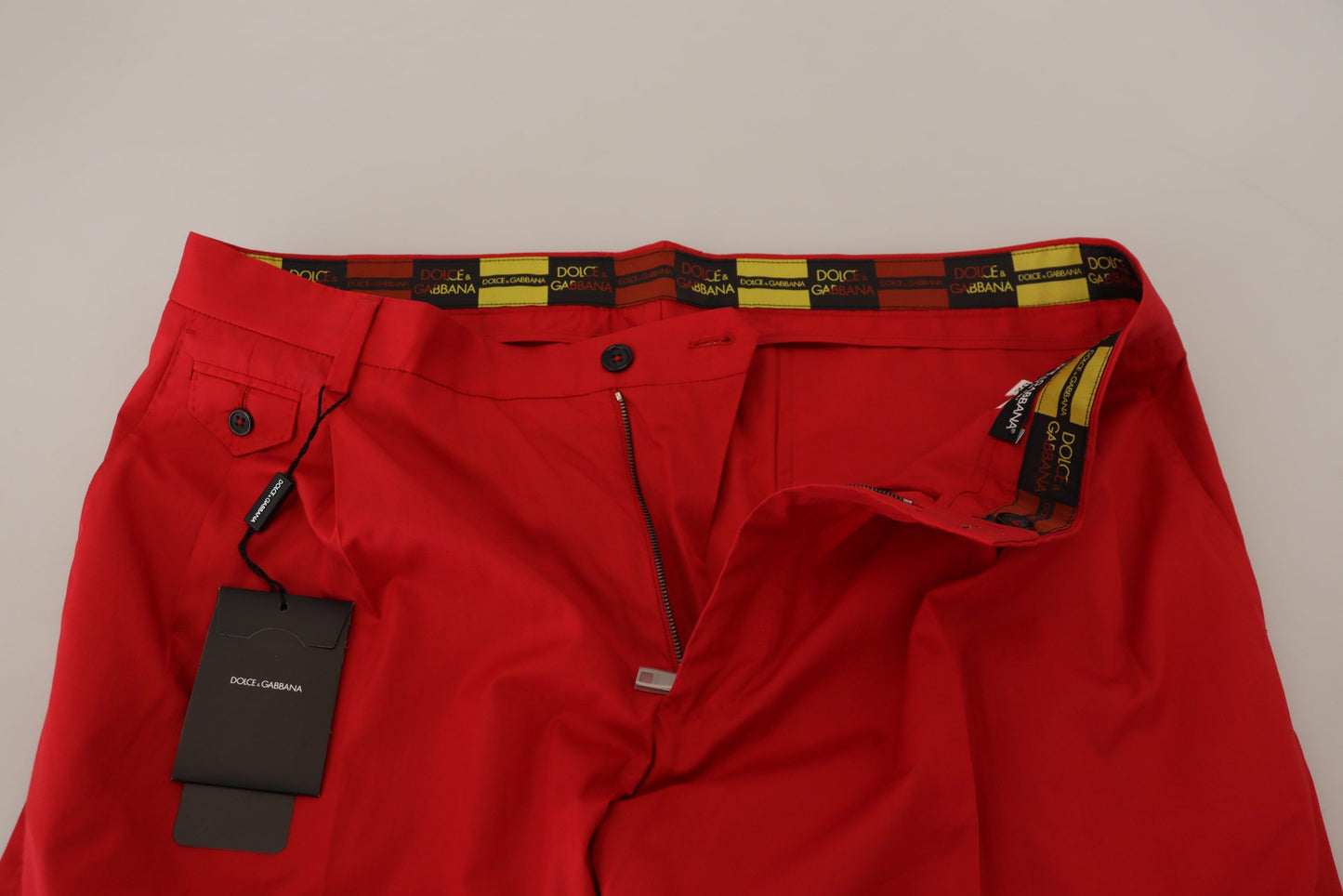 Dolce & Gabbana Elegante Slim Fit Crimson Chino