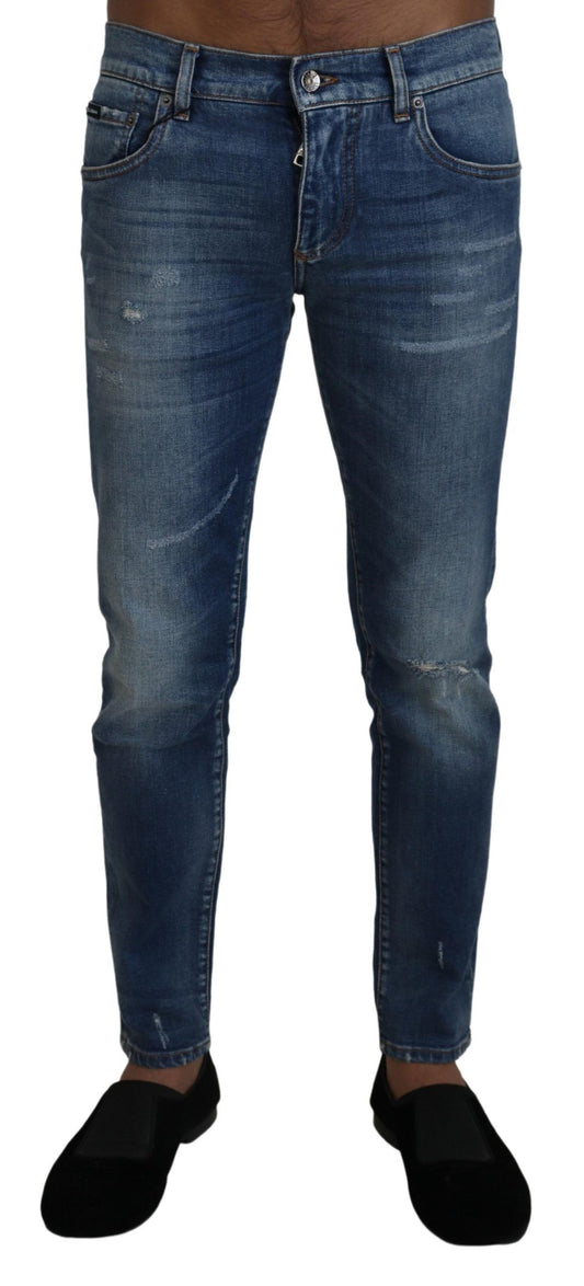 Dolce & Gabbana Elegante Slim Fit Italiaanse Denim Jeans