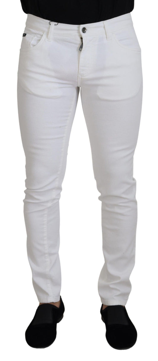 Dolce & Gabbana Elegante Slim Fit Witte Skinny Jeans