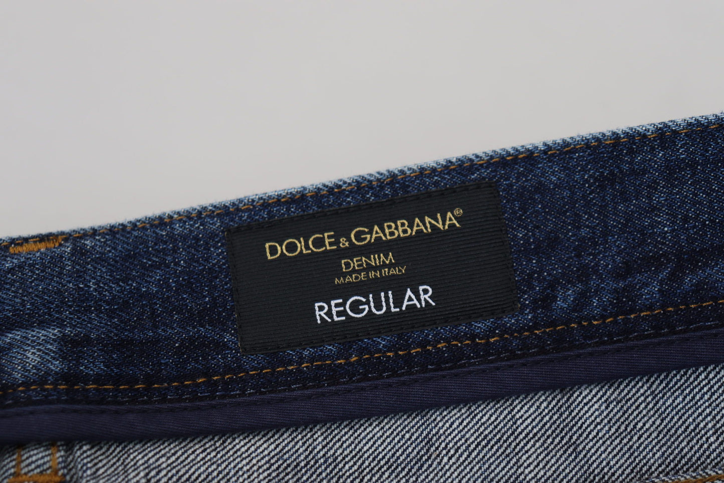 Dolce & Gabbana Elegante Blauwe Wassing Regular Fit Jeans