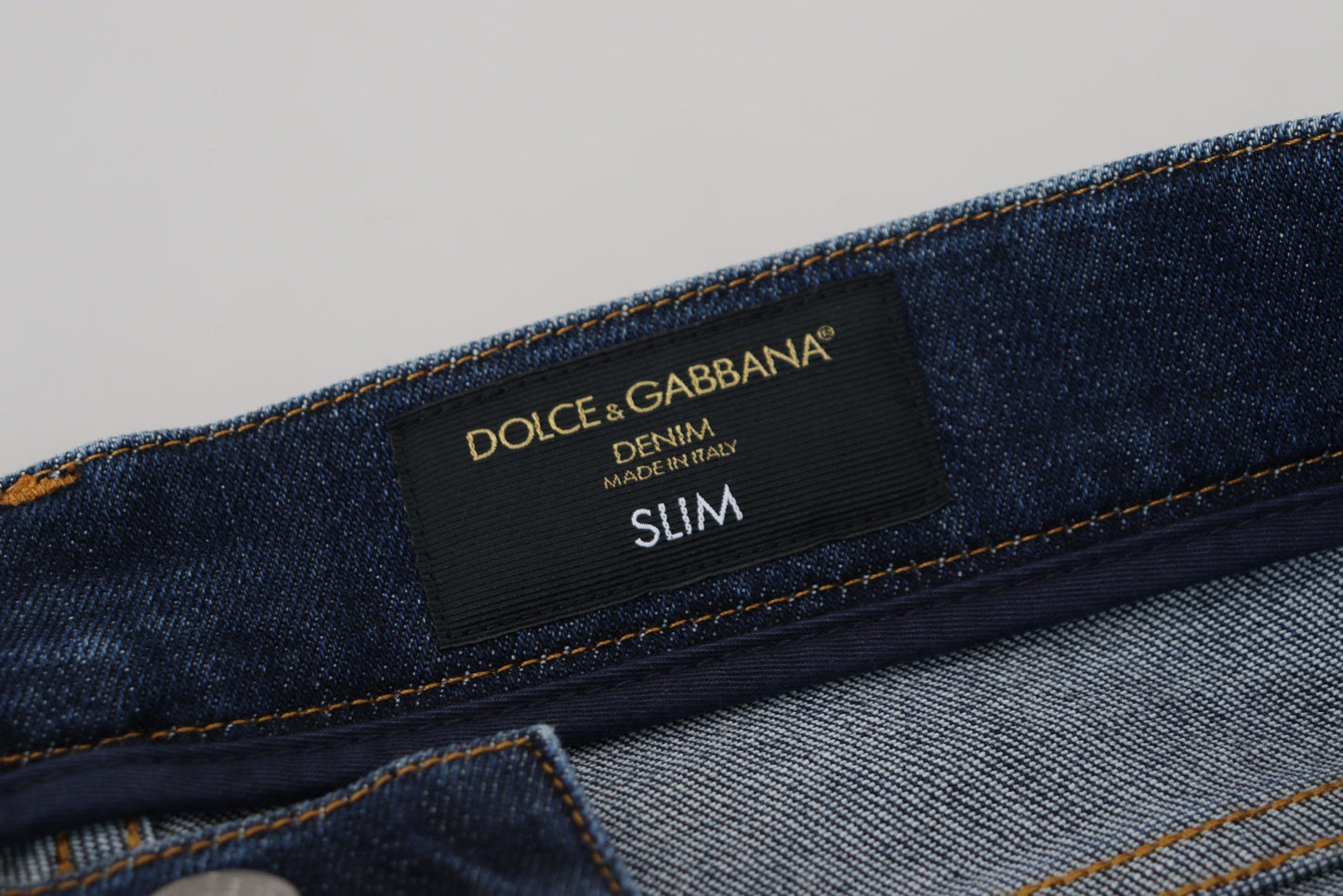 Dolce & Gabbana Chic Slim Fit Italiaanse Denim Sensatie