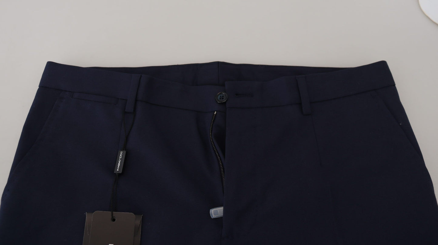 Dolce & Gabbana Elegante Slim Fit Blauwe Broek