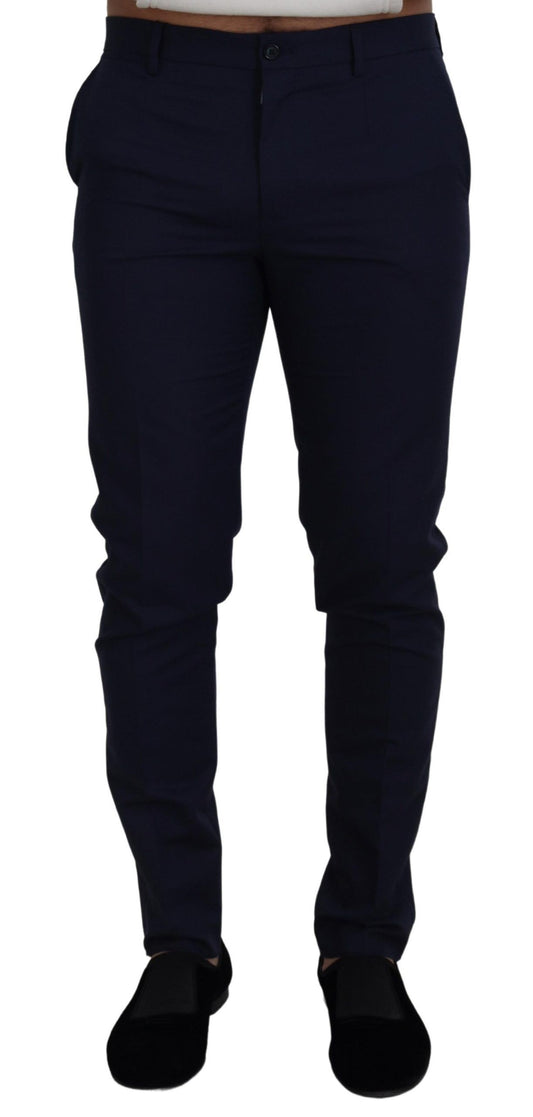 Dolce & Gabbana Elegante Slim Fit Blauwe Broek