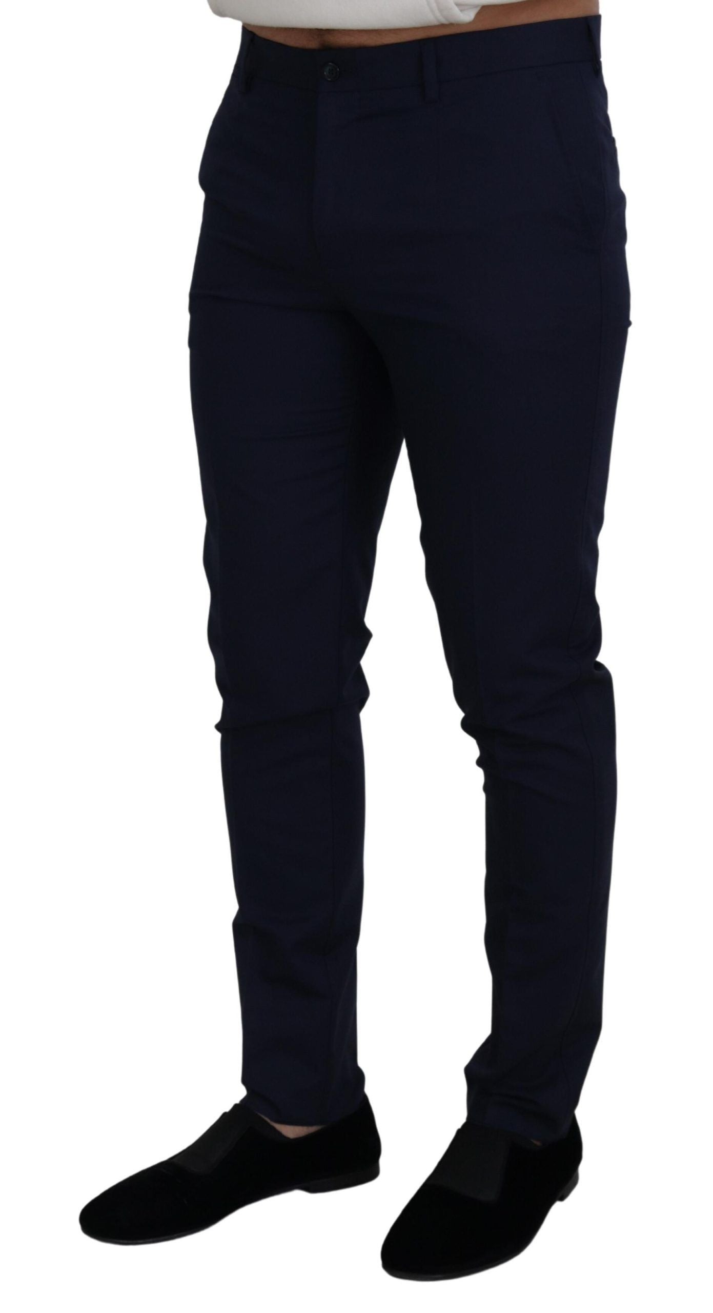 Dolce & Gabbana Elegante Slim Fit Blauwe Broek