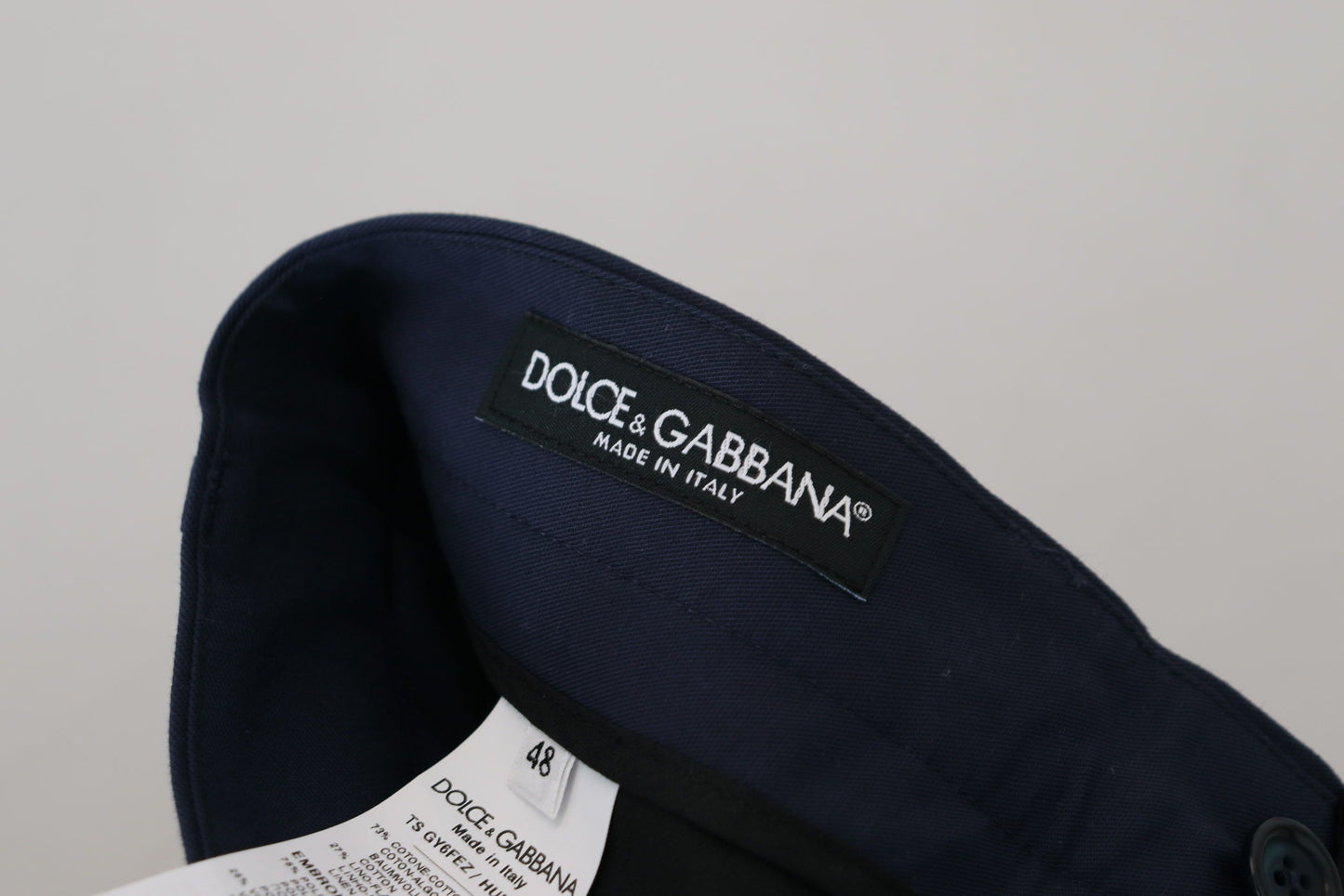 Dolce & Gabbana Elegante Slim Fit Blauwe Broek