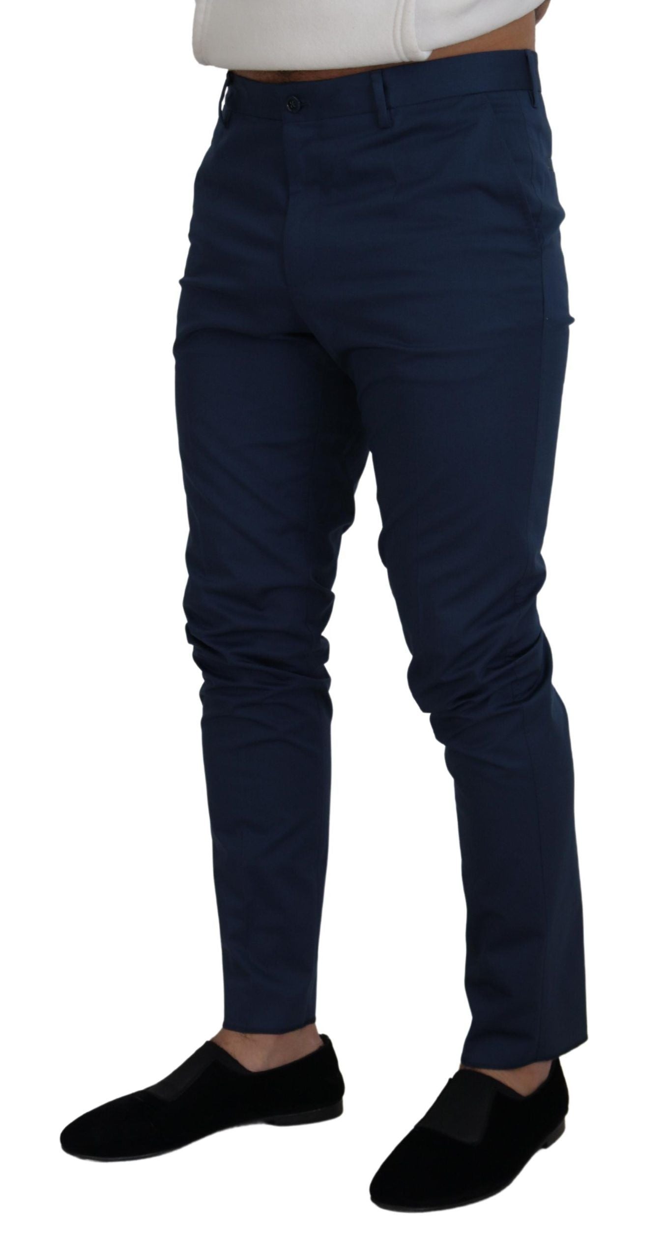 Dolce & Gabbana Elegante Slim Fit Chino in Blauw