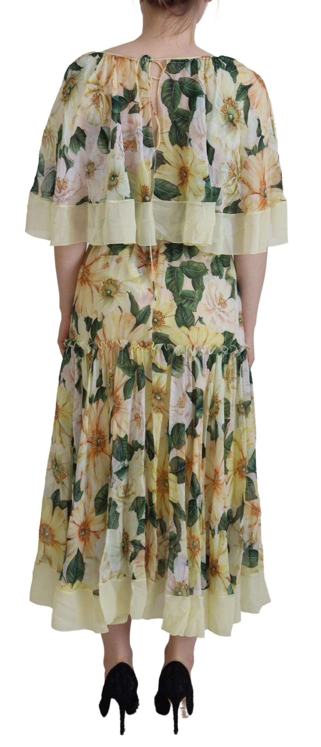 Dolce & Gabbana Floral zijden geplooide maxi-jurk