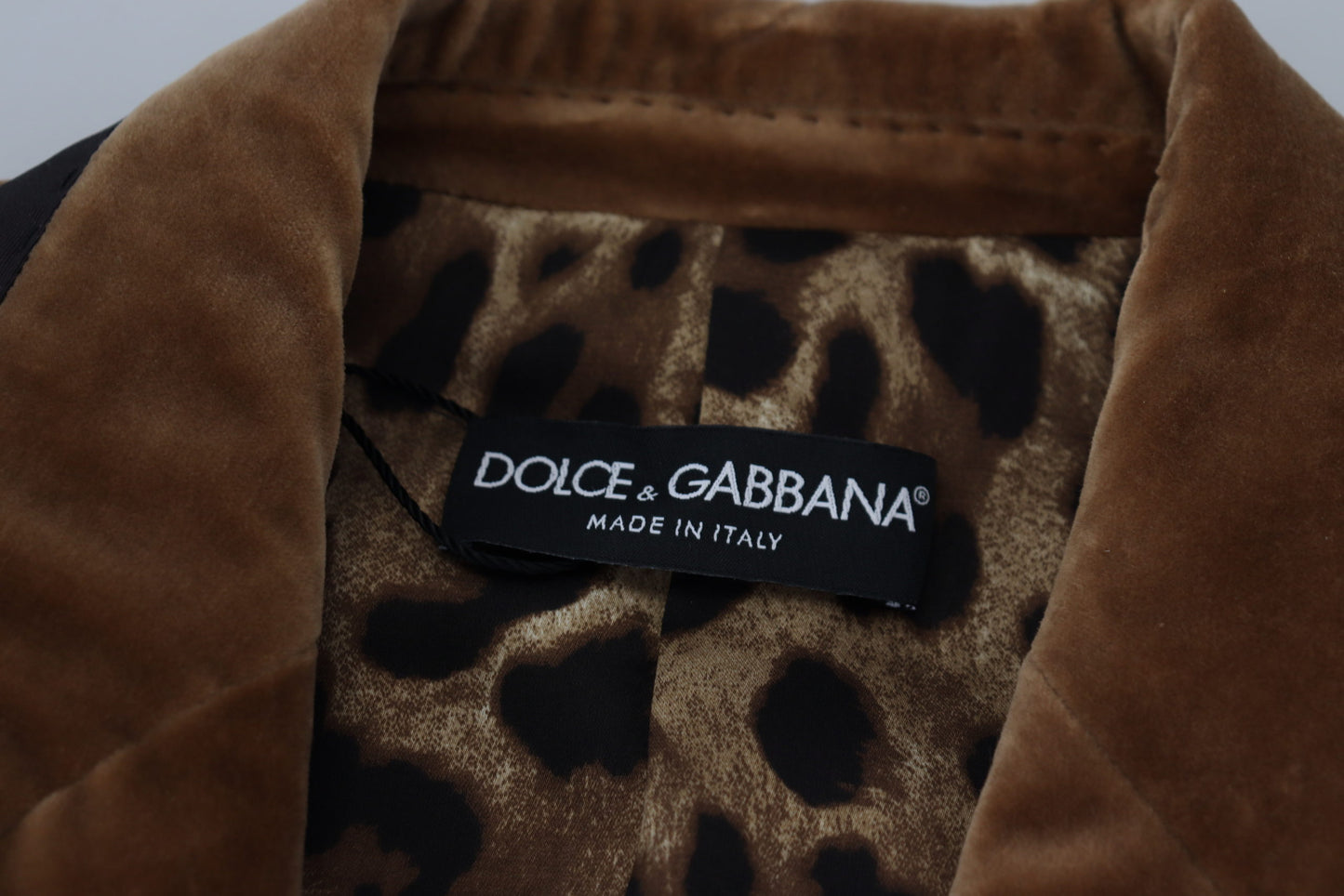 Dolce & Gabbana Elegante Dubbelrijs Bruine Blazerjas