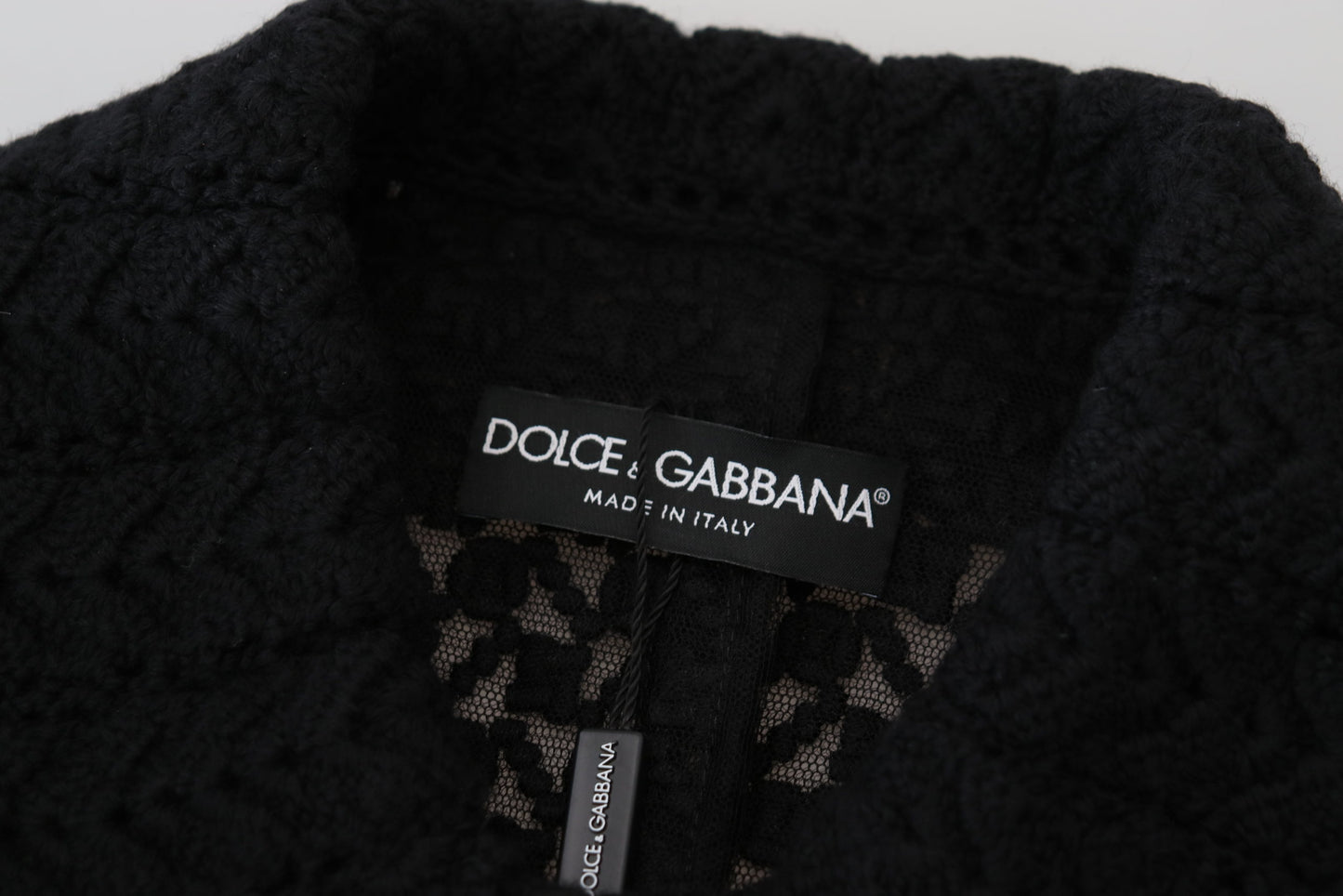 Dolce & Gabbana Classic Button Down gebreide lange jas