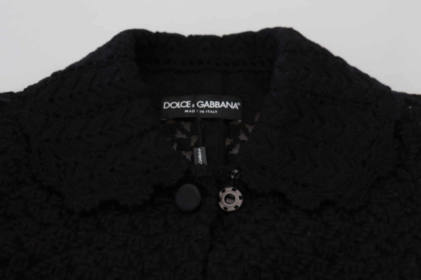 Dolce & Gabbana Classic Button Down gebreide lange jas