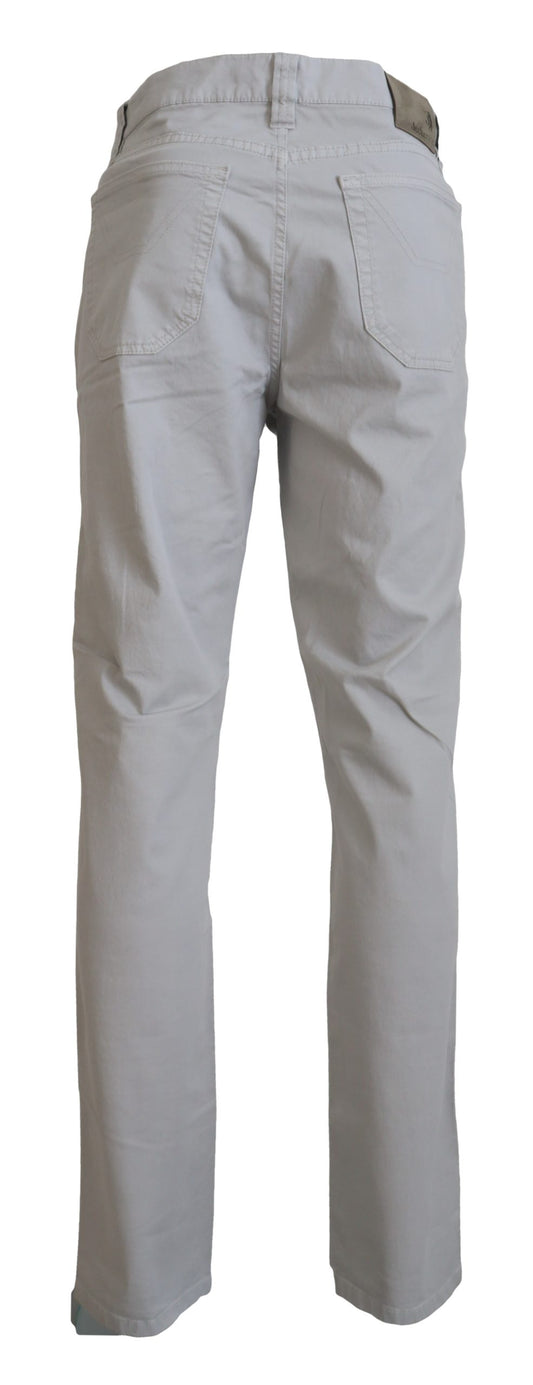 Jeckerson Elegante Grijze Katoenen Blend Broek