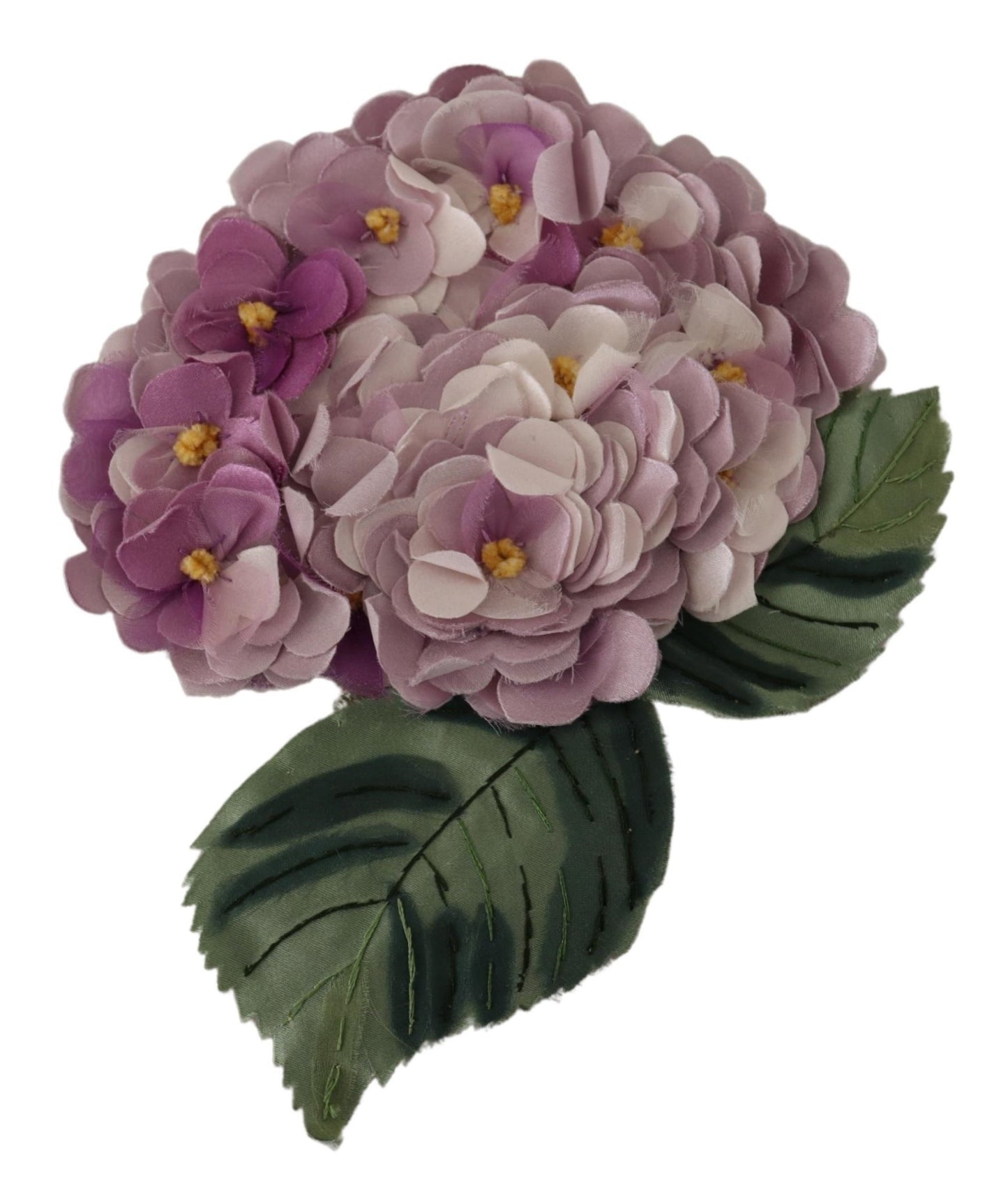 Dolce & Gabbana Elegante Paarse Bloemen Zijden Mix Broche