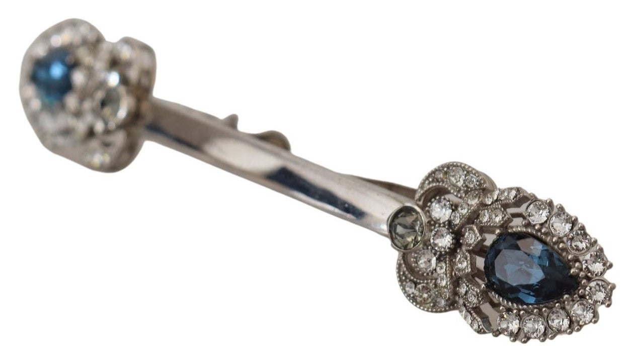 Dolce & Gabbana Elegante Sterling Zilveren Glazen Broche