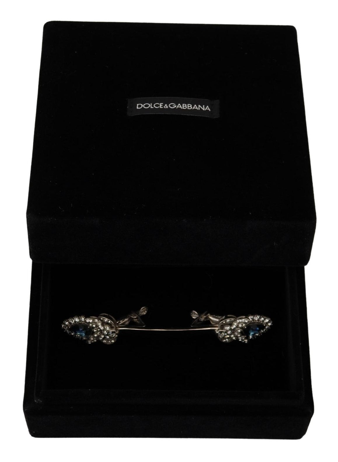 Dolce & Gabbana Elegante Sterling Zilveren Glazen Broche