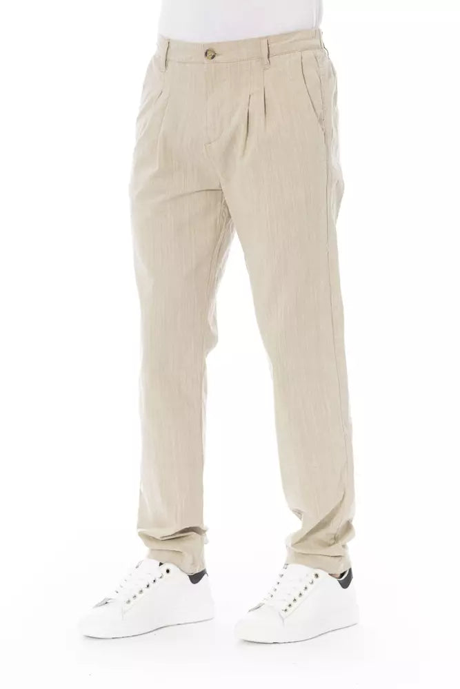 Baldinini Trend Beige Katoenen Heren Chino Broek