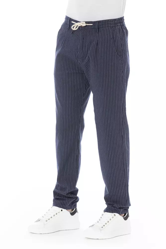 Baldinini Trend Blauwe Katoenen Heren Chino Broek