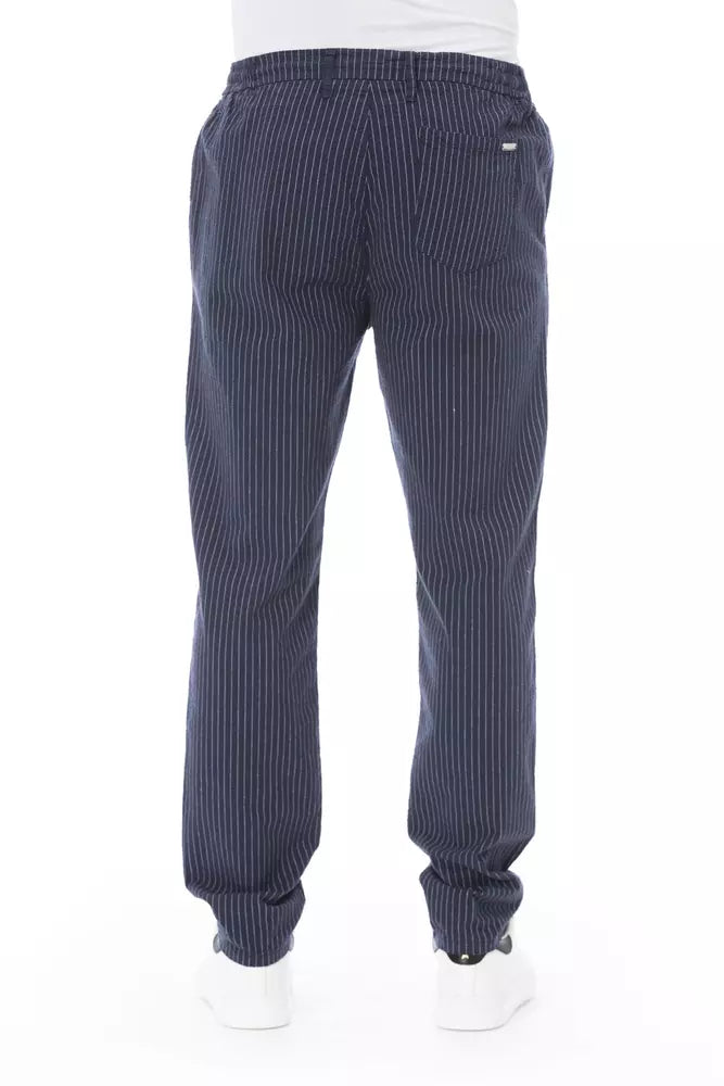 Baldinini Trend Blauwe Katoenen Heren Chino Broek