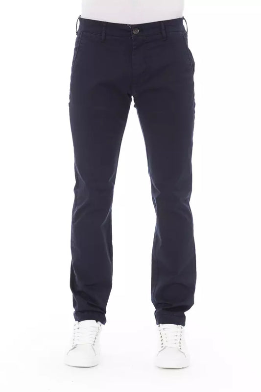 Baldinini Trend Blauwe Katoenen Heren Chino Broek