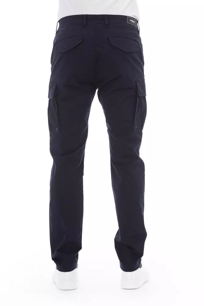 Baldinini Trend Blauwe Katoenen Heren Cargo Broek