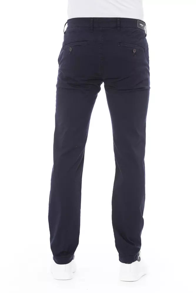 Baldinini Trend Blauwe Katoenen Heren Chino Broek