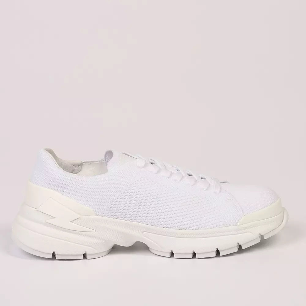 Neil Barrett Witte Textiel Heren Sneaker