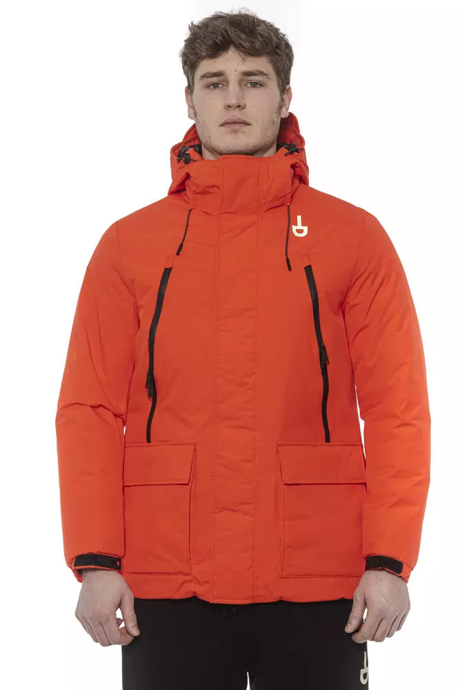 Tond Rood Polyester Herenjack