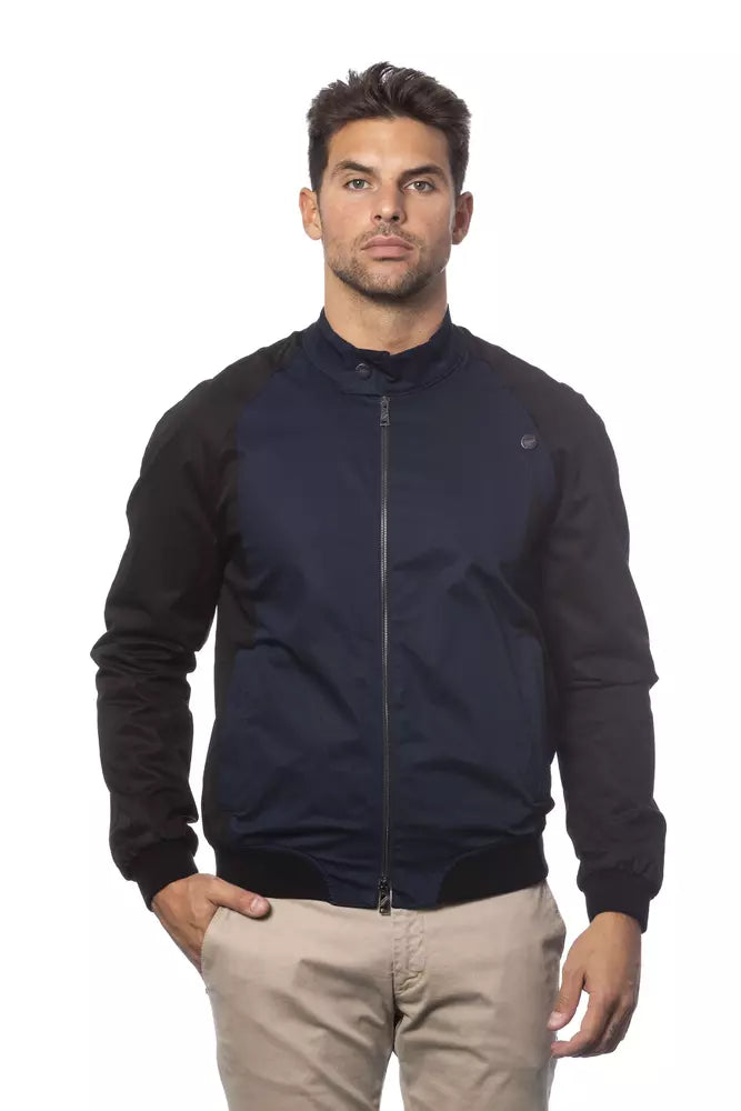 Verri Blue Cotton Men's Bomber Jacket