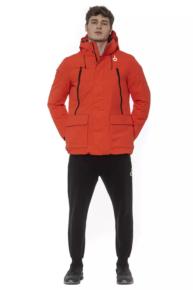 Tond Rood Polyester Herenjack