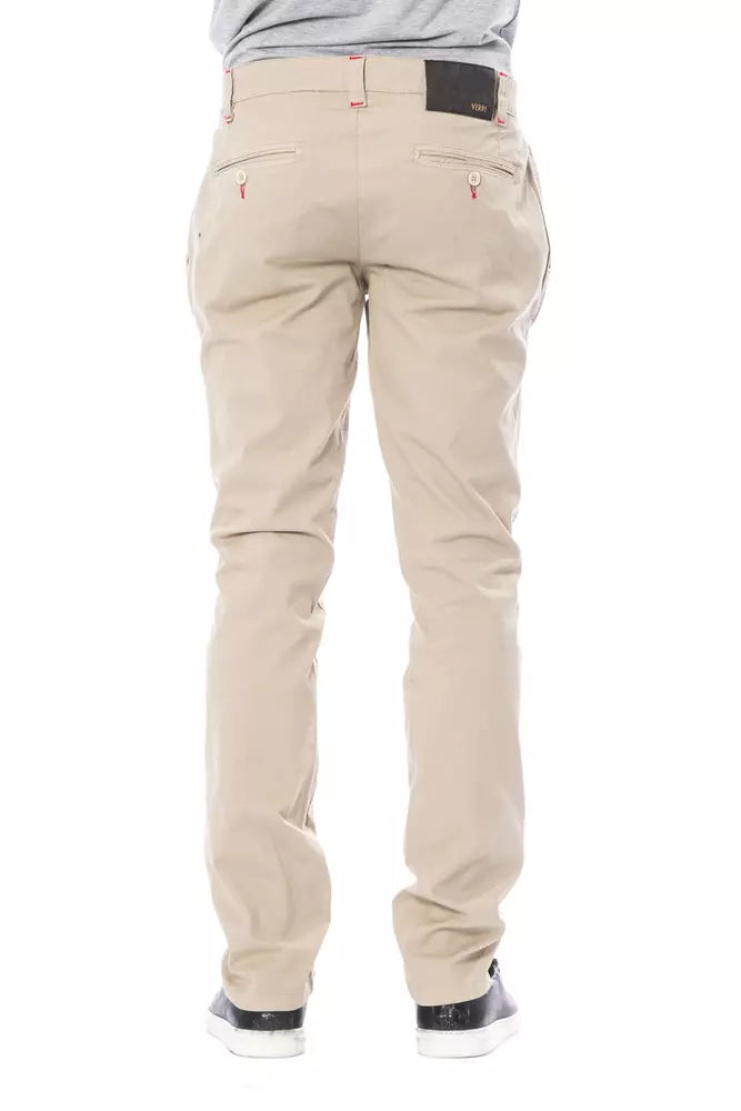 Verri Beige Katoenen Heren Chino Broek