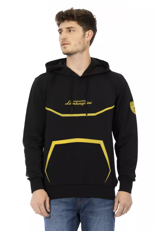 Automobili Lamborghini Black Polyester Men Hoodie