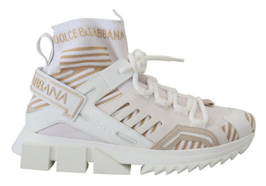 Dolce & Gabbana Elegante Wit Beige SORRENTO Sneakers