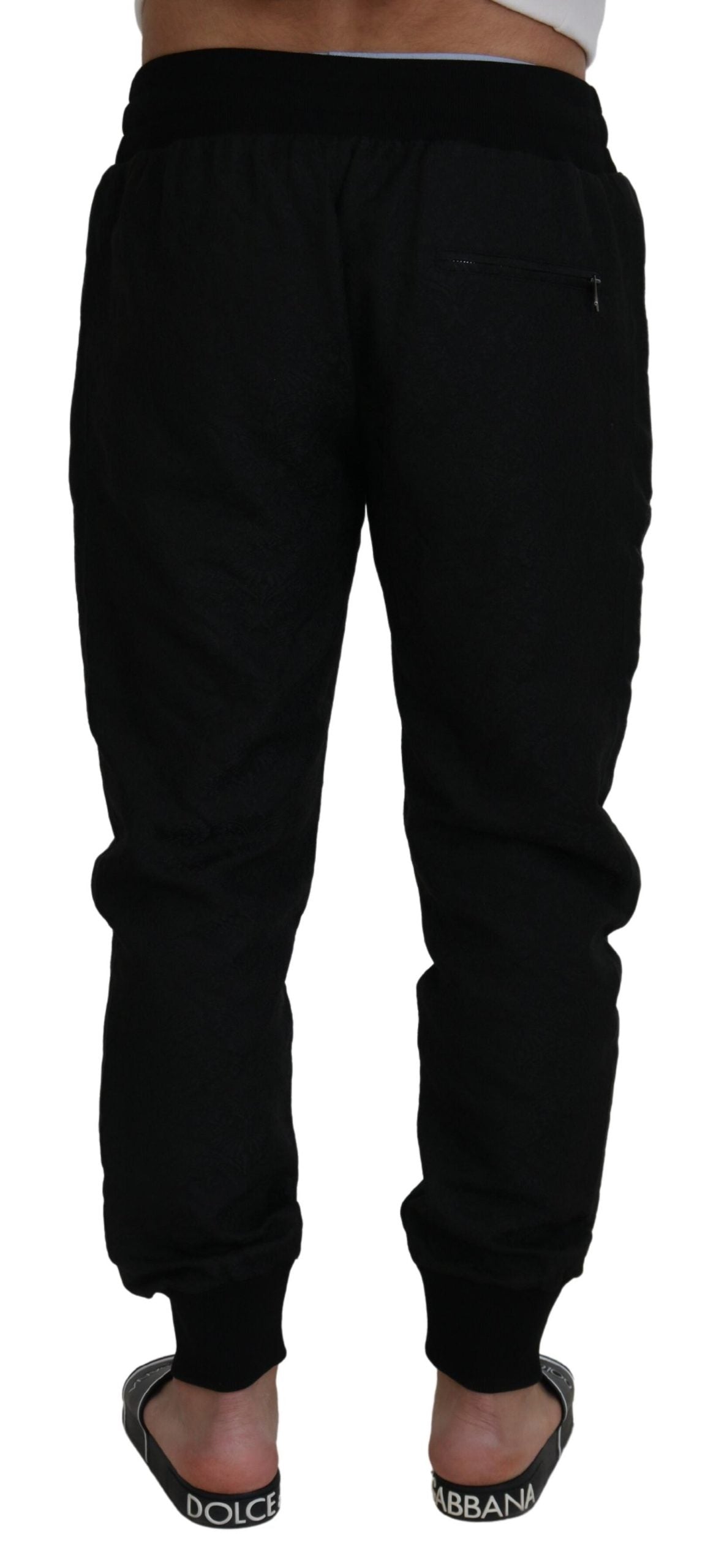 Dolce & Gabbana Elegante Zwarte Joggingbroek voor de Moderne Man