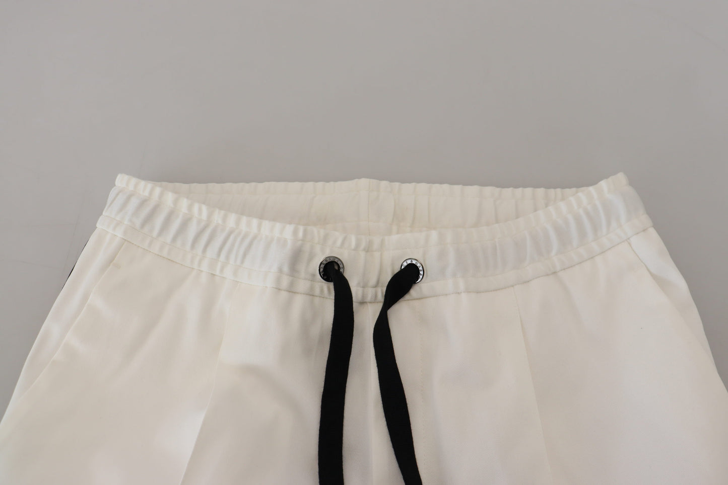 Dolce & Gabbana Elegante Witte Katoenen Joggingbroek