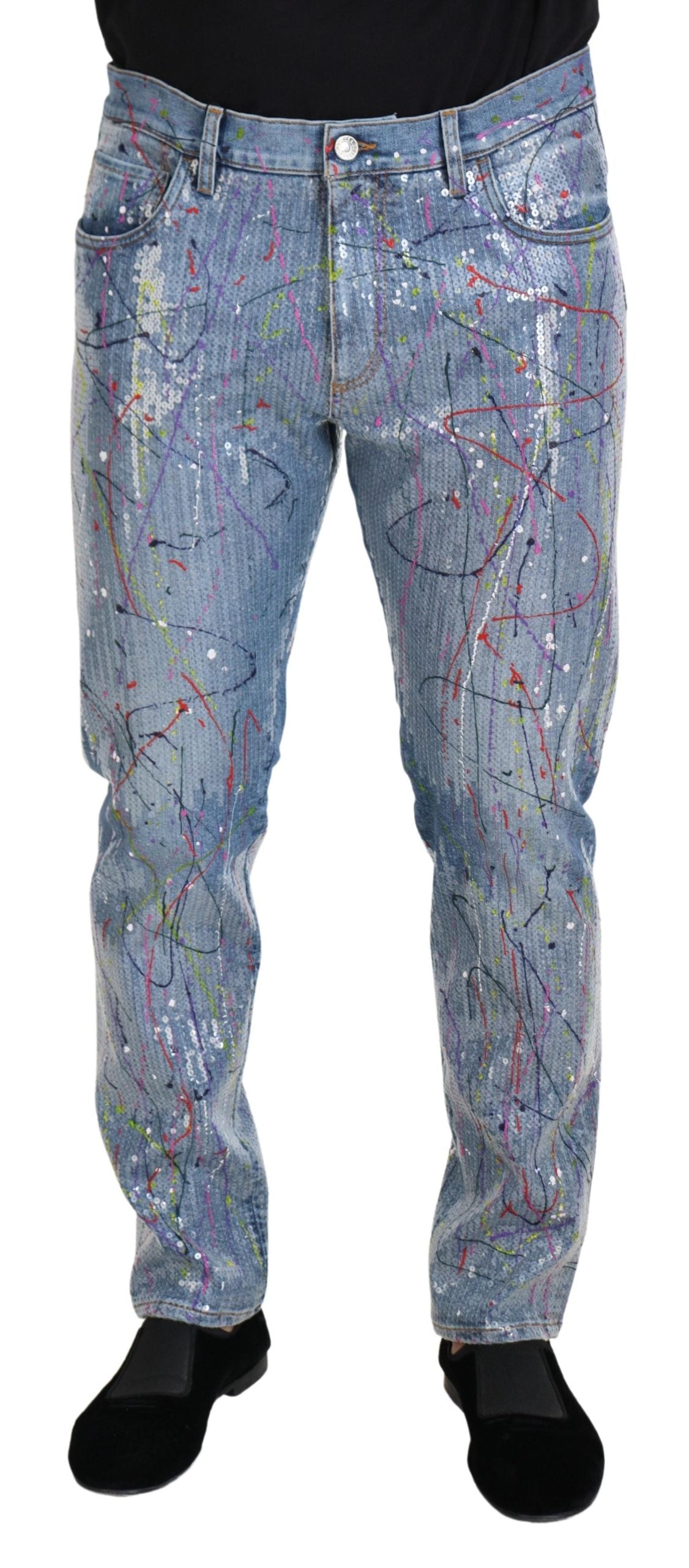 Dolce & Gabbana Exquisite Color Splash Denim Broek