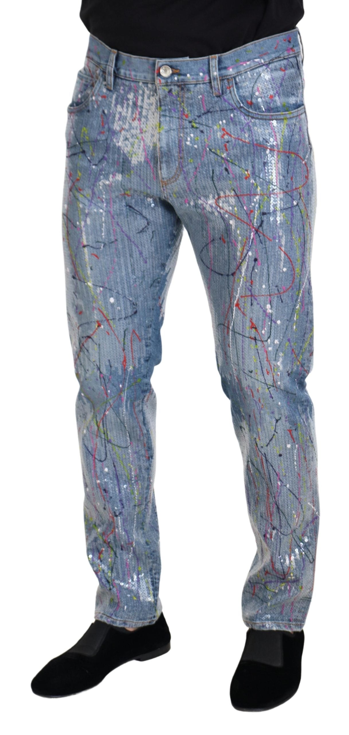 Dolce & Gabbana Exquisite Color Splash Denim Broek