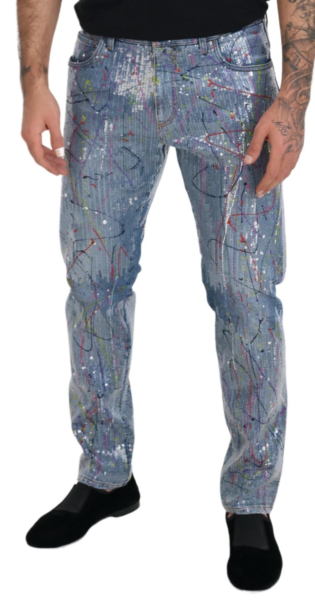 Dolce & Gabbana Exquisite Color Splash Denim Broek