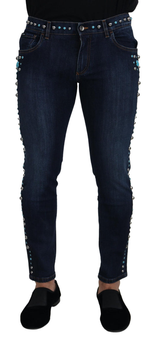 Dolce & Gabbana Opulence Denim Jeans met Studs